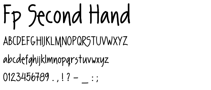 FP second hand font